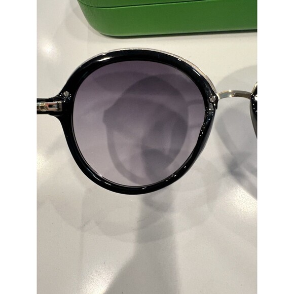Kate Spade Oversized Round Sunglasses Black And Silver main image 7
